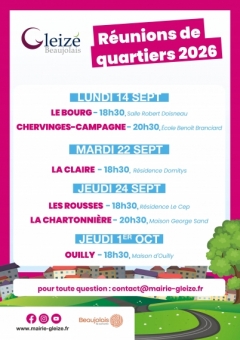 Réunions de quartiers