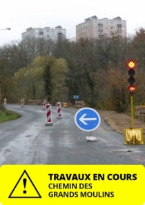 Travaux chemin des Grands Moulins