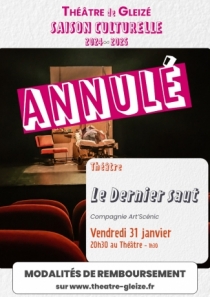 Annulation spectacle "Le dernier saut"