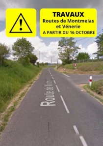 Travaux Routes de Montmelas et Vennerie