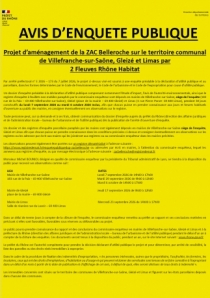ZAC de Belleroche - Enquête publique