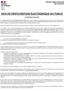 ZAC de Belleroche - Participation électronique 