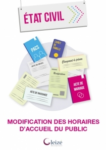 Horaires d'accueil du service état-civil 