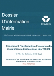 Dossier d'information antenne Bouygues